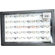 Кольцо металлическое (KL-2276) разные цвета с фианитом 50 шт/упаковка