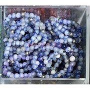 Кольцо из содалита бусина 3 мм круглая