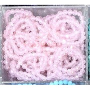 Кольцо из розового кварца насыщенный цвет бусина 3 мм граненая