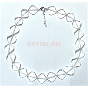 Бусы 47 см из натурального горного хрусталя «ромб усеченный»
