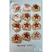 Значок Звезда с кокардой 12 шт/упаковка