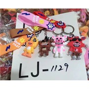 Брелок резиновый (LJ-1129) фигурки 5 ночей у Фредди с браслетом 12 шт/упаковка