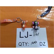 Брелок резиновый (LJ-1101) Том и Джерри с браслетом 12 шт/упаковка