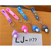 Брелок резиновый (LJ-1177) слоник с браслетом 12 шт/упаковка