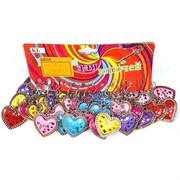 Брелок пластмассовый (KL-3914) сердце цветное Love 120 шт/блок