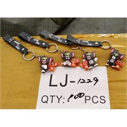 Брелок резиновый (LJ-1229) Том и Джерри  с браслетом 120 шт/блок