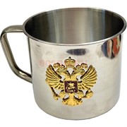 Кружка из нержавейки 500 мл «Герб России»