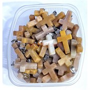 Крестики из желтого агата 2,5 см длина