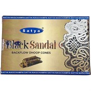Благовония конусы Satya Black Sandal 10 шт/упаковка