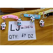 Брелок резиновый (LJ-1254) панда с браслетом 120 шт/блок