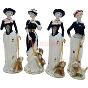 Фигурка девушка с собачкой (KL-496) из фарфора высота 30 см