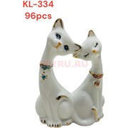 Котики из фарфора (KL-334) парочка со стразами