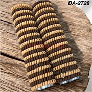 Резинка пружинка (DA-2728) коричневая 2 цвета матовая 6 см 100 шт/упаковка