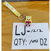Брелок резиновый (LJ-1212) Спанч Боб с браслетом 120 шт/блок