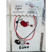 Парные браслеты (BR-2766) I Love You 12 пар/упаковка