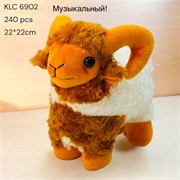 Игрушка музыкальная 22 см Козел Баран (6902) символ 2027 года