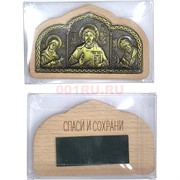 Иконка в машину (дерево, металл) на липучке цвет бронза 12 шт/упаковка