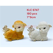 Барашки из фарфора с бабочкой (6747) символ 2027 года 7x9 см