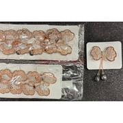 Брошь Бантик (B-404) металлическая со стразами 12 шт/упаковка