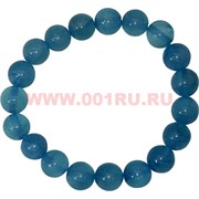 Браслет из голубого агата 10 мм (натуральный камень)