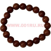 Браслет из коричневого авантюрина 10 мм (натуральный камень)