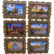 Магнит "Москва" в ассортименте деревянный прямоугольный