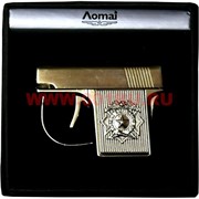 Зажигалка сувенирная газовая Lomai "Пистолет" золотой