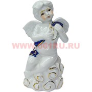 Ангелочек из фарфора (N-190C) 13 см с музыкальным инструментом