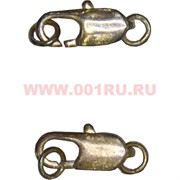 Фурнитура замочки для бус маленькие с 2 колечками, цена за 100 шт