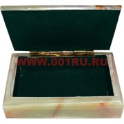 Шкатулка из оникса 13 см длина 4х6 дюймов в картонной коробочке