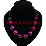 Бусы из фиолетового агата (граненный)