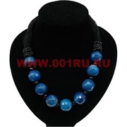 Бусы из синего агата (граненный)