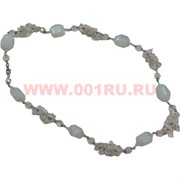 Бусы из лунного камня 70 см оптом (россыпь+камень)
