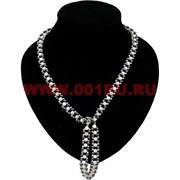 Набор 2в1 (колье, браслет) из жемчуга, жемчуга, гематита, перламутра (цвет металлик)