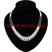 Колье из перламутра и гематита (цвет желтый)