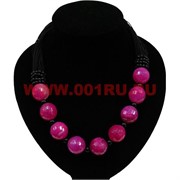 Бусы из розового агата (граненный)