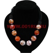 Бусы из коричневого агата (граненный)