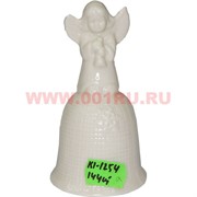 Колокольчик из фарфора ангел (1254) 12 см 144 шт/кор