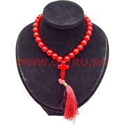 Четки с крестиком из коралла 12 мм