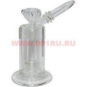 Бонг стеклянный прозрачный (D-020) 18 см высота
