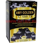 Уголь для кальяна Amy Golden 1 кг кокосовый 25 мм кубик