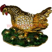 Шкатулка со стразами Курица с яйцами (4823)