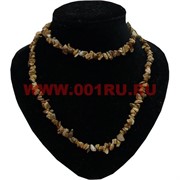 Нитка бусин аметист 80 см натуральный камень