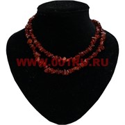 Нитка бусин сердолик 80 см натуральный камень