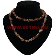 Нитка бусин микс 80 см натуральный камень