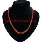 Нитка бусин сердолик натуральный камень