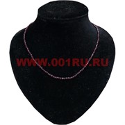 Бусы гранат 2 мм натуральный камень 47 см длина