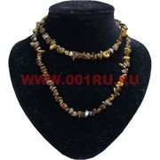 Нитка бусин тигровый глаз 80см натуральный камень