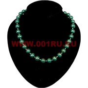 Бусы из азурита с пиритом 12 мм