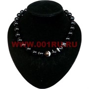 Бусы из черного агата 14 мм